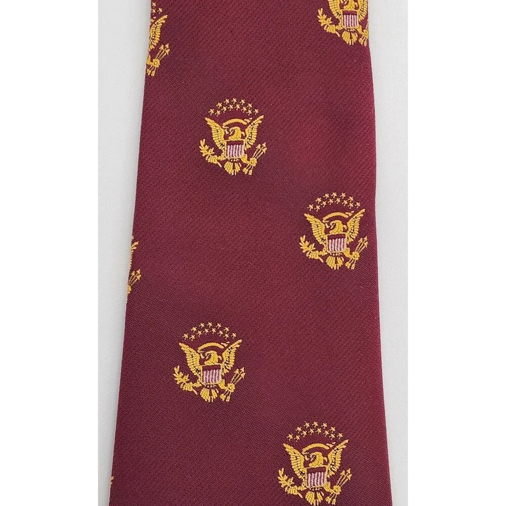 Martha Weems Ltd ~ Presidential Seal ~ Maroon and Gold necktie